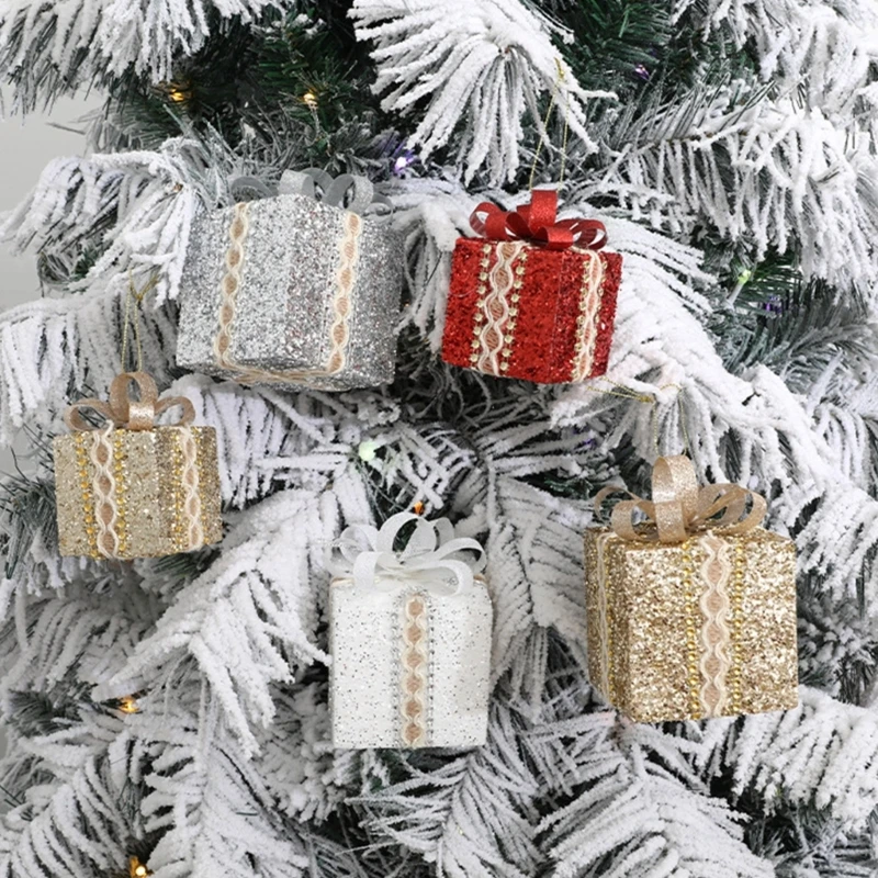 2/3 ADET Mini Kutu Süsler Noel Ağacı Dekorasyon Kutuları Farklı Renkler
