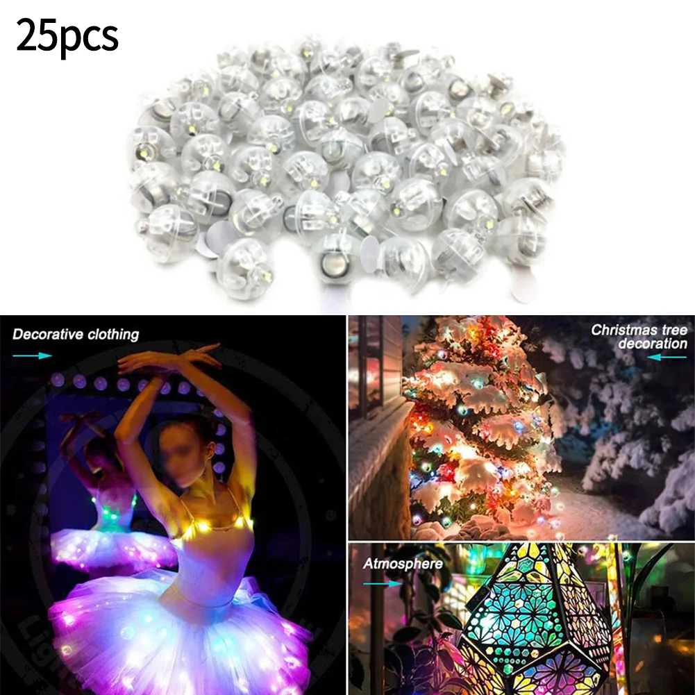 25 Adet Noel LED ampul bireysel LED balon ışıkları Mini Kablosuz pil Zanaat Glow parti DIY ev dekorasyon
