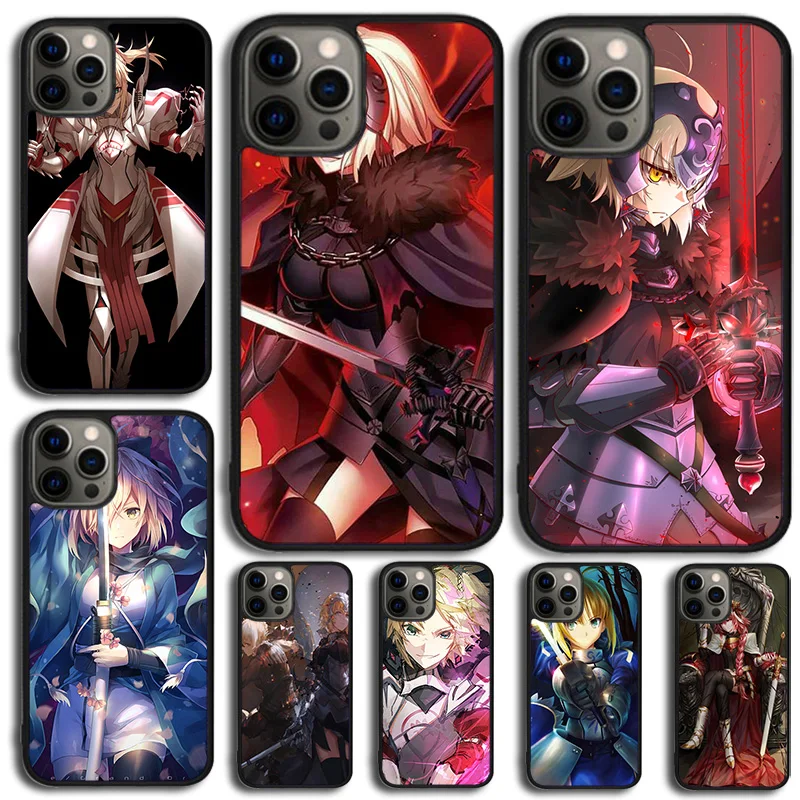 Kader Apocrypha Sıfır Saber Anime Telefon Kılıfı iPhone 15 14 SE XR XS 11 12 13 Mini Pro MAX 6 7 8 Artı