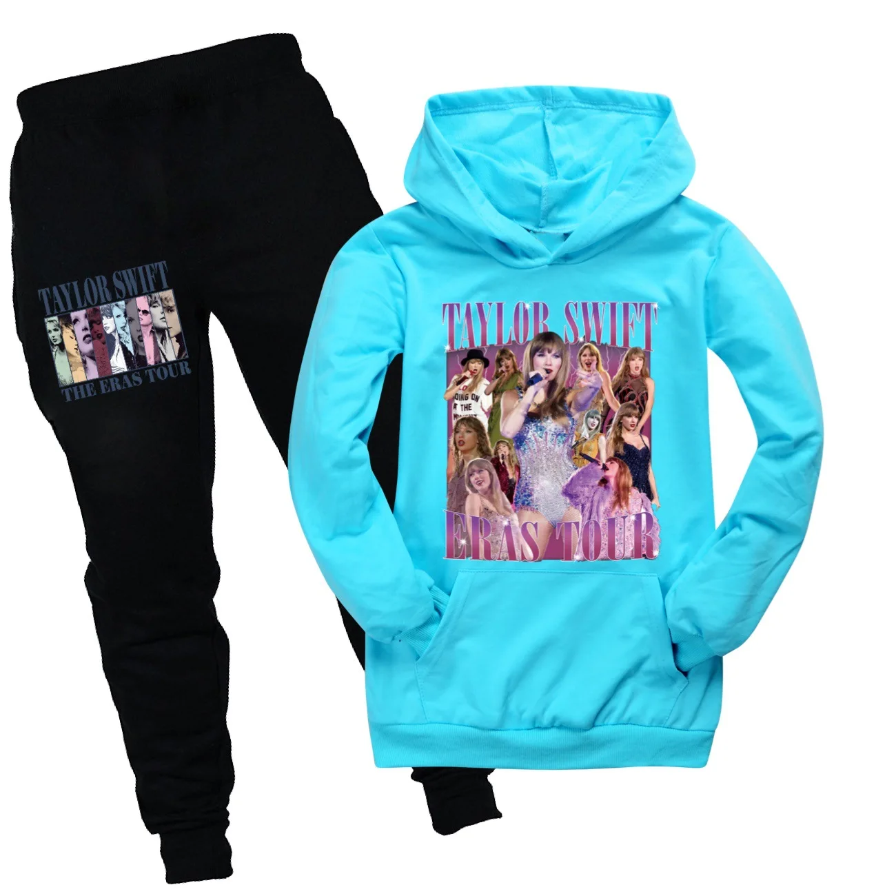 Taylor Eras Tur Kostüm Çocuklar Uzun Kollu Eşofman Erkek Kapüşonlu Sweatshirt koşu pantolonları 2 adet Set Kız Bahar Güz Giysi