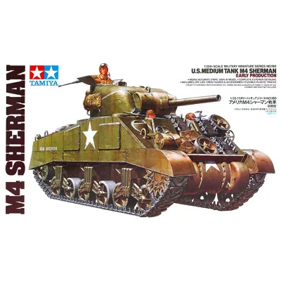 1:35 Ölçekli Tamiya Askeri Tank Modeli ABD Orta Tankı M4 Sherman Erken Üretim Tankı Yapı Kiti Tankı Hobi DIY 35190