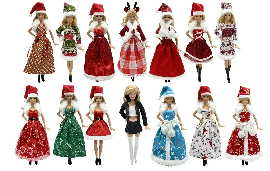 1 Takım Bez Bebek Aksesuarları moda Kıyafet Sevimli Noel Kostüm Elbise için 11 İnç barbie bebek Çocuk veya doğum günü hediyesi