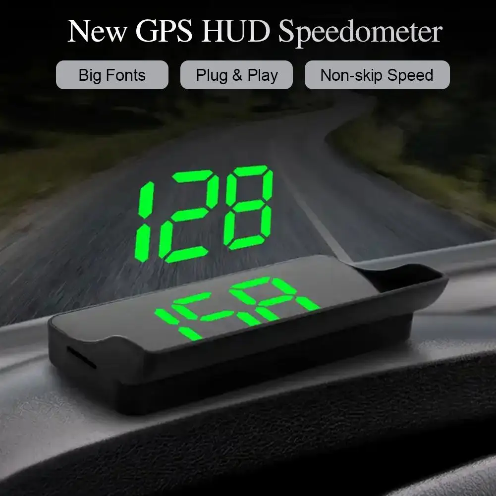 Araba Head Up HD Ekran GPS Kilometre Hız KMH Dijital HUD Cam Projektör Tüm Arabalar İçin Oto Elektroniği Aksesuarları