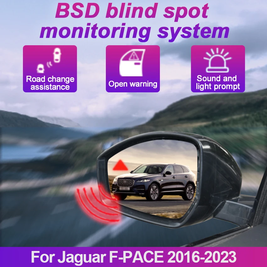Araba Kör Nokta Ayna Radar Algılama Sistemi Jaguar F-PACE 2016-2023 için BSA BSM BSD İzleme Yardımcısı Sürüş