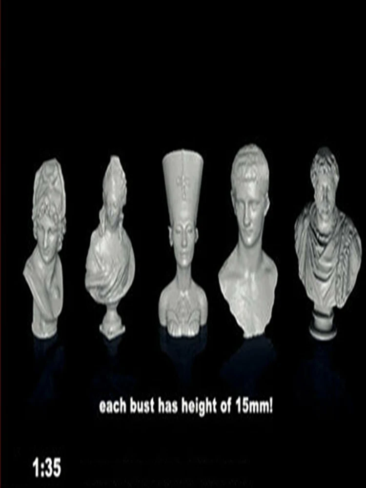 Demonte 1/35 antik Küçük Büstleri Ünlü İnsanlar (5 adet) Reçine figürü minyatür model kitleri Boyasız