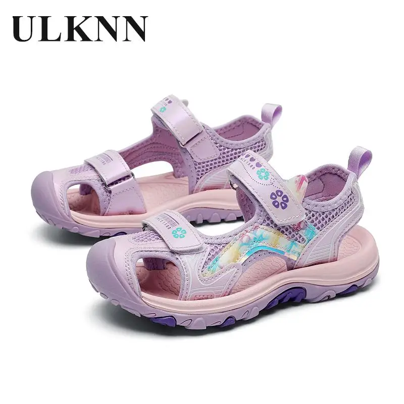 Kaymaz Kızlar Sandalet Yaz Yeni Çocuk Baotou plaj ayakkabısı çocuk Yumuşak Alt Prenses Kızlar Spor rahat ayakkabılar