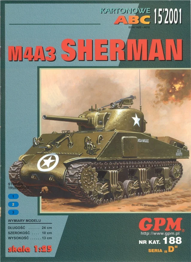 Kağıt Modeli Sherman Tankı PM25GPM4