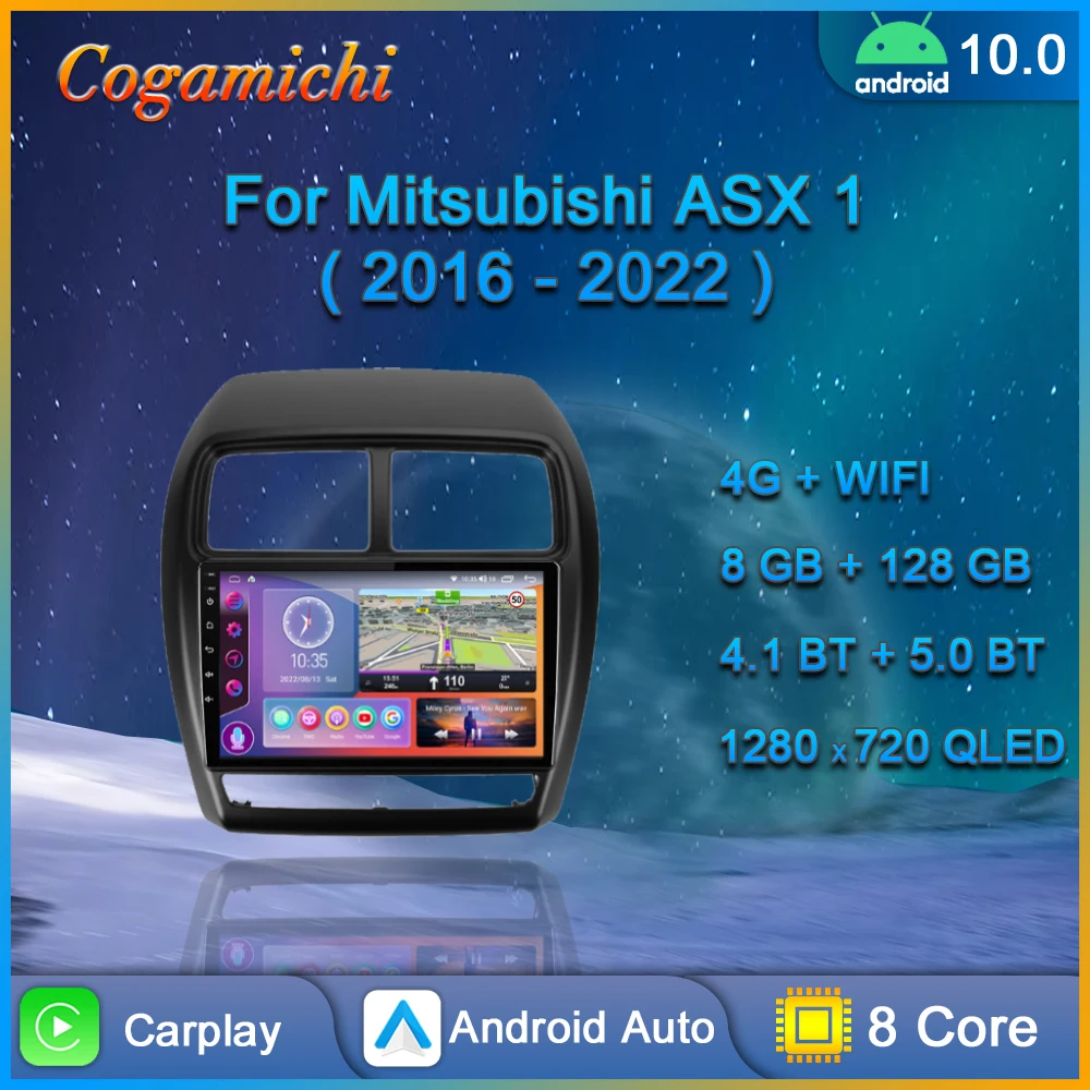 Mitsubishi ASX 1 için 2016 2017 2018 2019 2020 2021 2022 Araba Radyo Multimedya Video Oynatıcı GPS Navigasyon Android Carplay Stereo