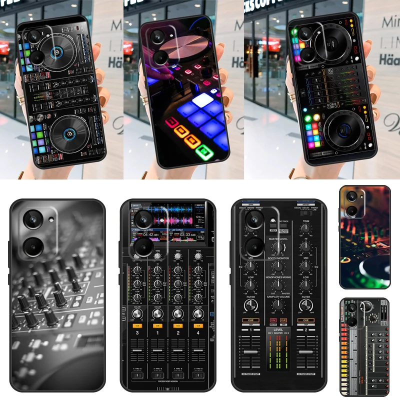 Müzik DJ Denetleyici Mikser Realme İçin C30 C11 C15 C21Y C25 C33 C35 C55 GT Neo 3T 2T 5 3 8 9 10 11 Pro Artı telefon kılıfı