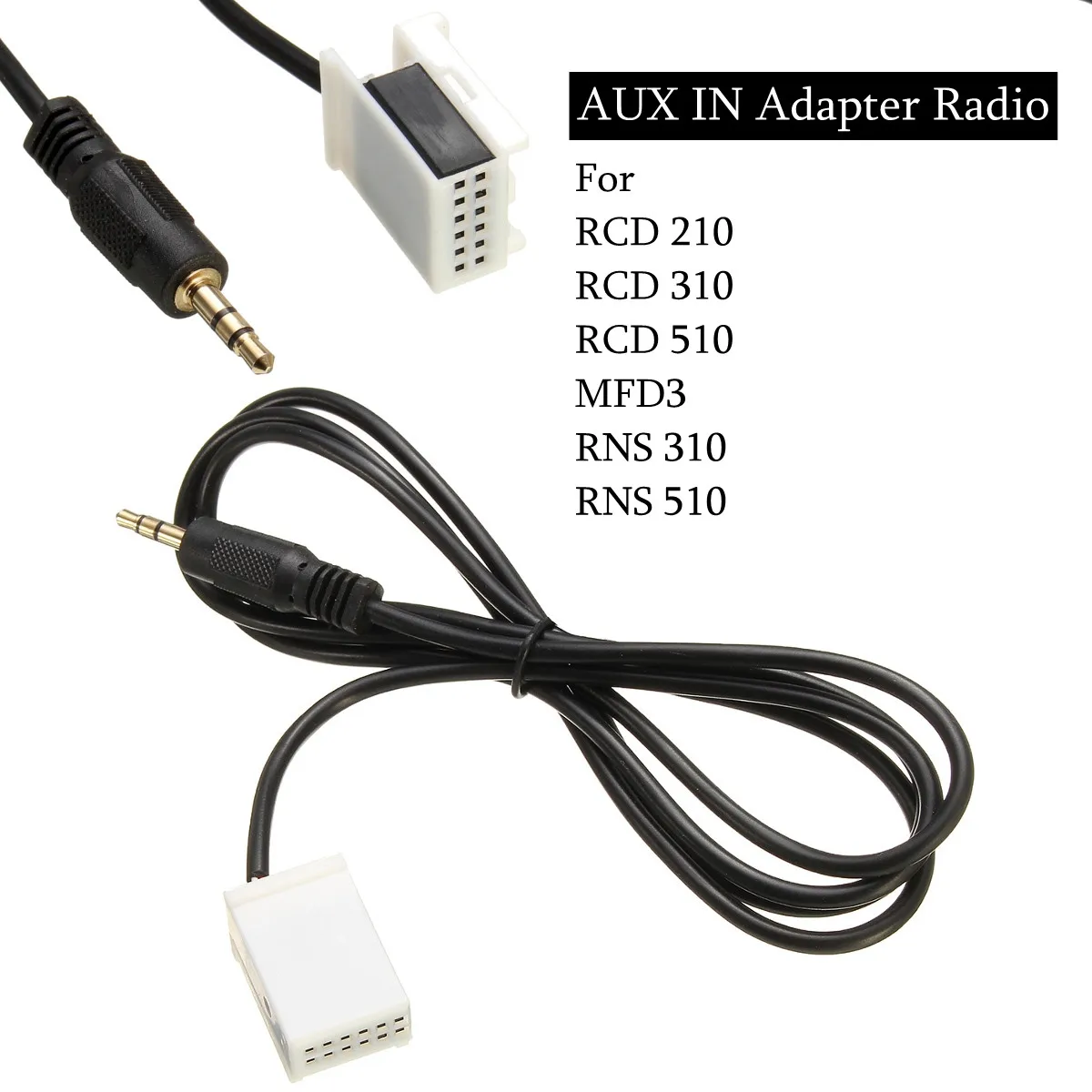Otomatik USB 3.5 mm AUX Adaptörü Radyo MP3 Çalar Kablosu Kabel VW/RCD210 310 510 MFD3 RNS 310 RNS 510 Serisi