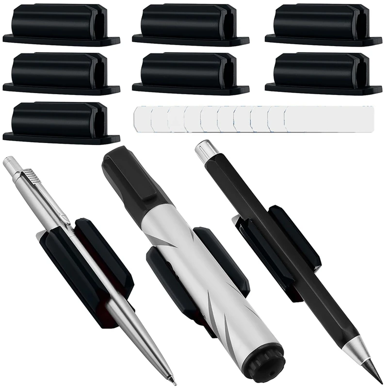 Sıcak kalemlik 10 Set Yapışkanlı Silikon kalemlik Masa Ve Diğer Yüzeyler İçin 10 Ekstra Macun Pedleri