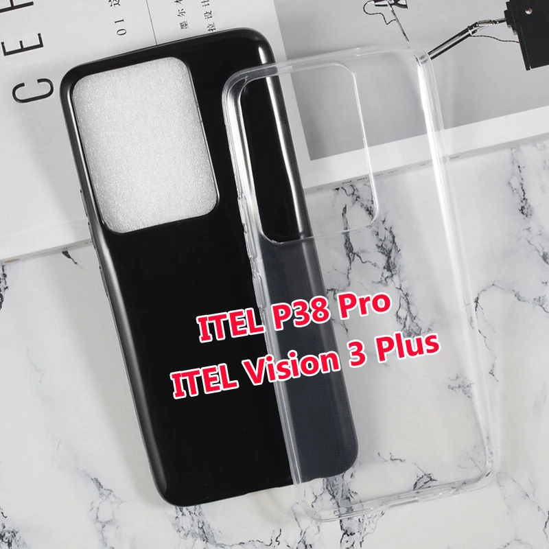 Ultra ince Şeffaf telefon kılıfı İçin İtel P38 Pro Silikon Caso Gömme Tampon Durumda İTEL Görüş 3 Artı Yumuşak TPU Kapak Etui
