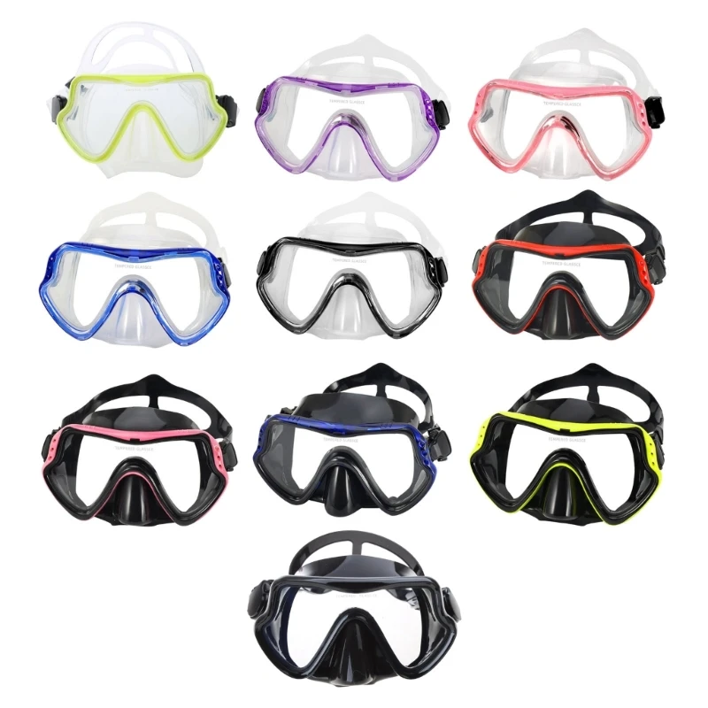 Şnorkel Maskesi Serbest Dalış Maskesi Buğu Önleyici yüzme gözlükleri Geniş Görüş Maskesi